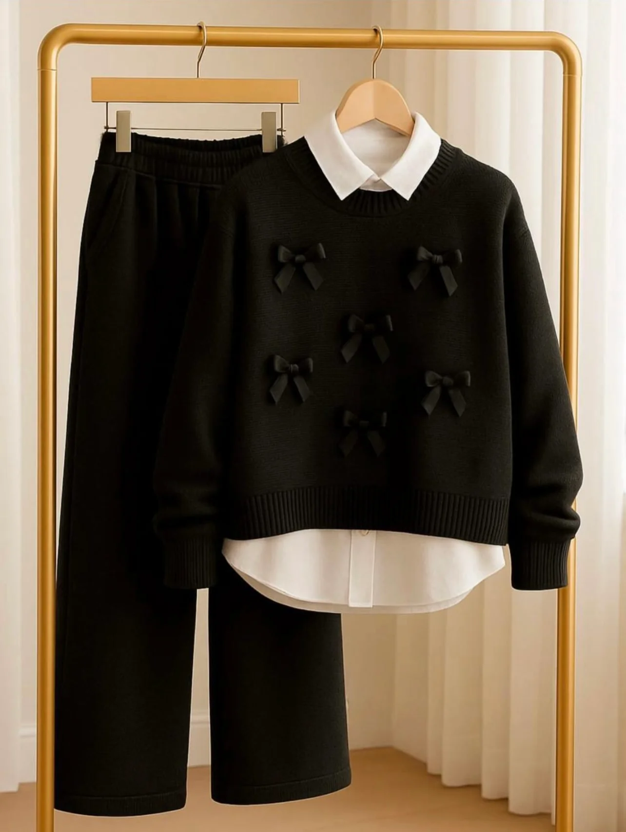 Bow Accent Cozy – 2 Pieces - Image 2