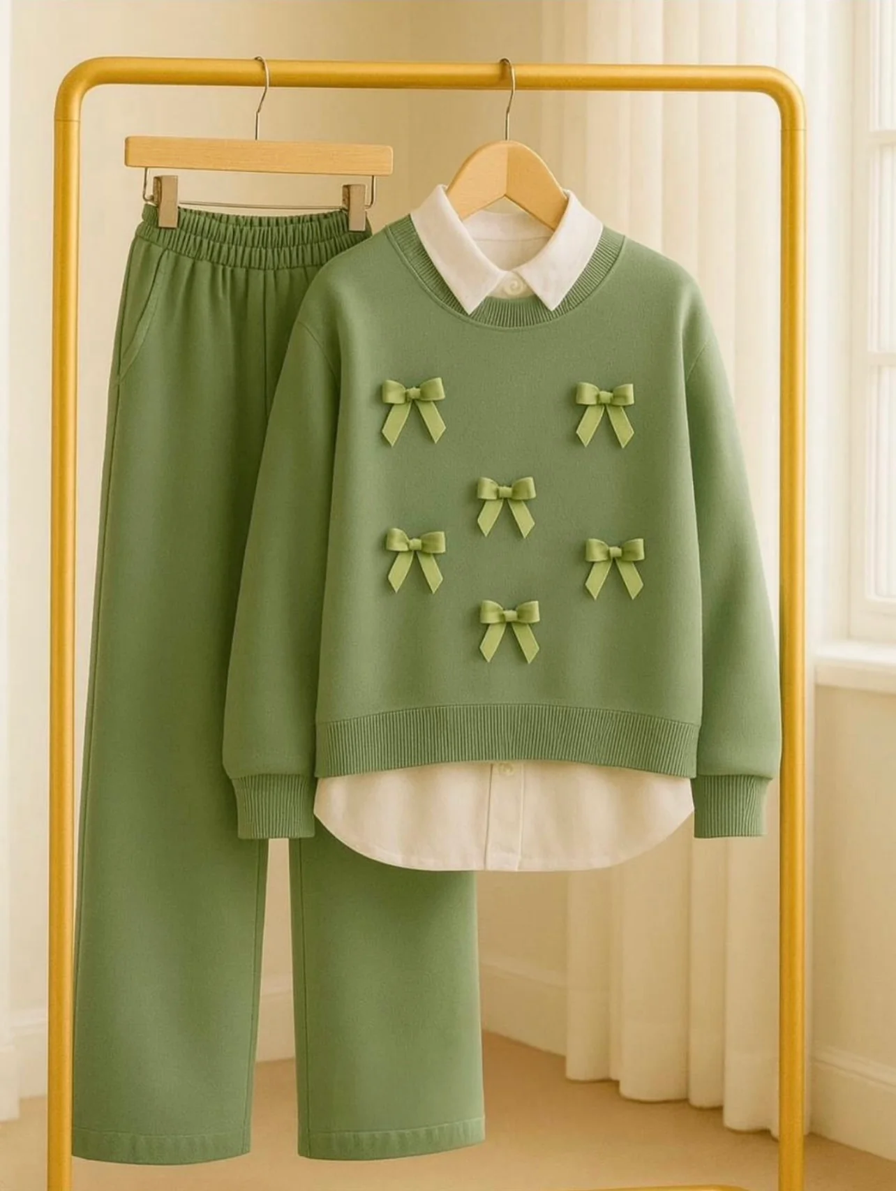 Bow Accent Cozy – 2 Pieces - Image 3