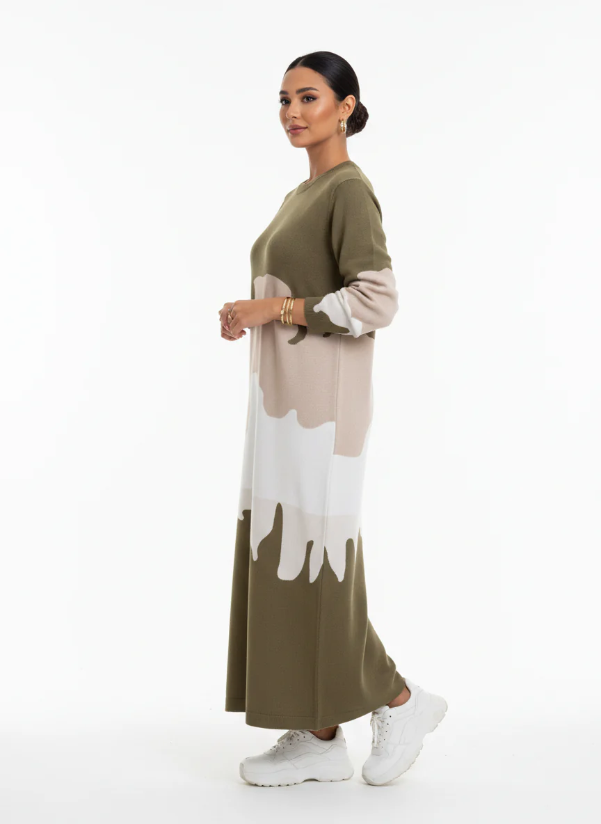 Color Block Maxi Dress - Image 4