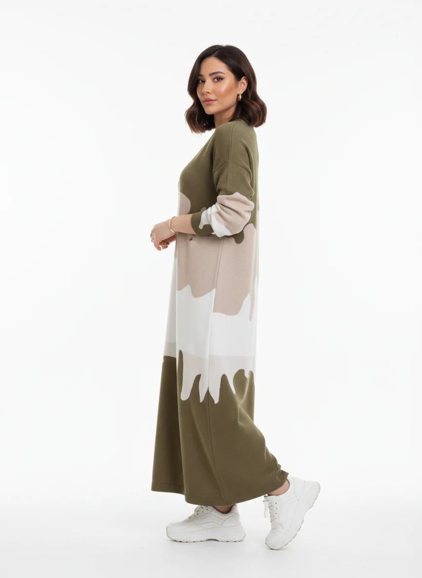 Color Block Maxi Dress - Image 5