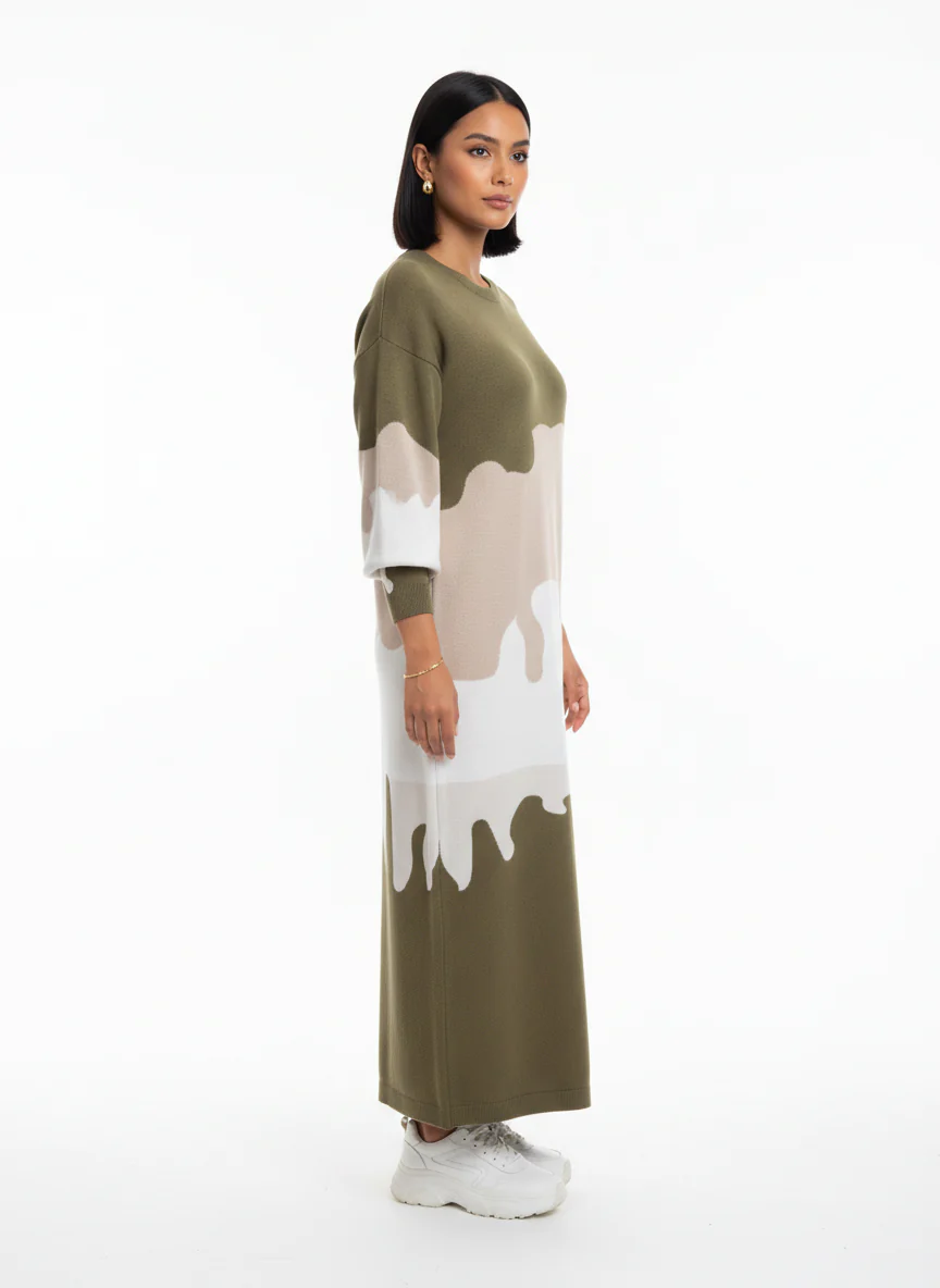 Color Block Maxi Dress - Image 6