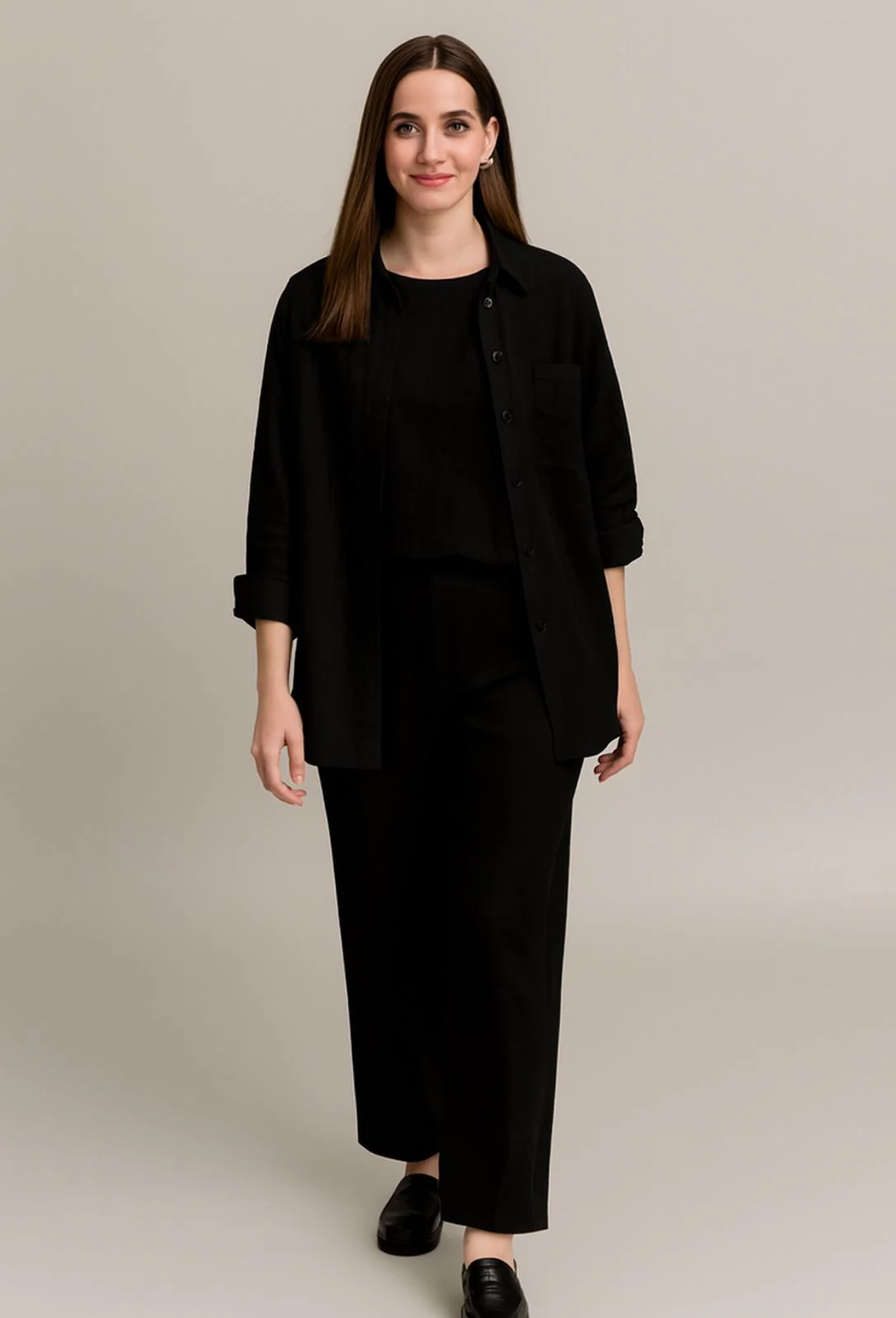 Elegant Drape Three-Piece Linen set - Image 4