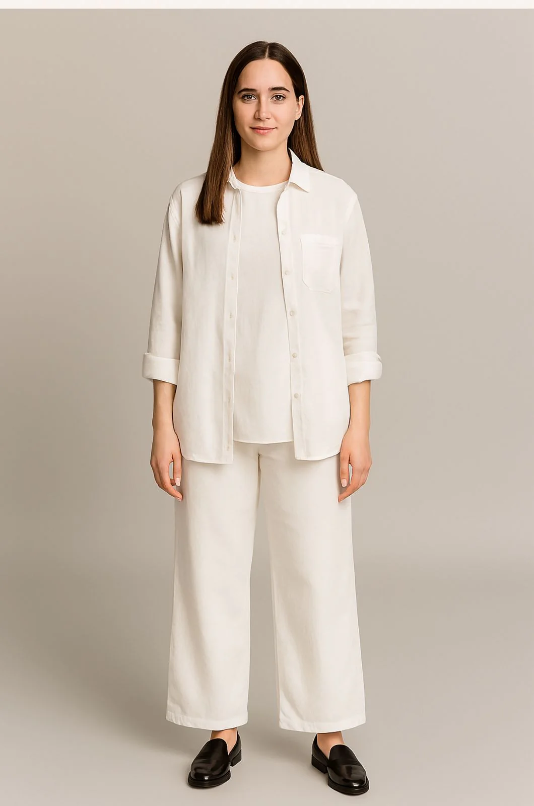 Elegant Drape Three-Piece Linen set - Image 7
