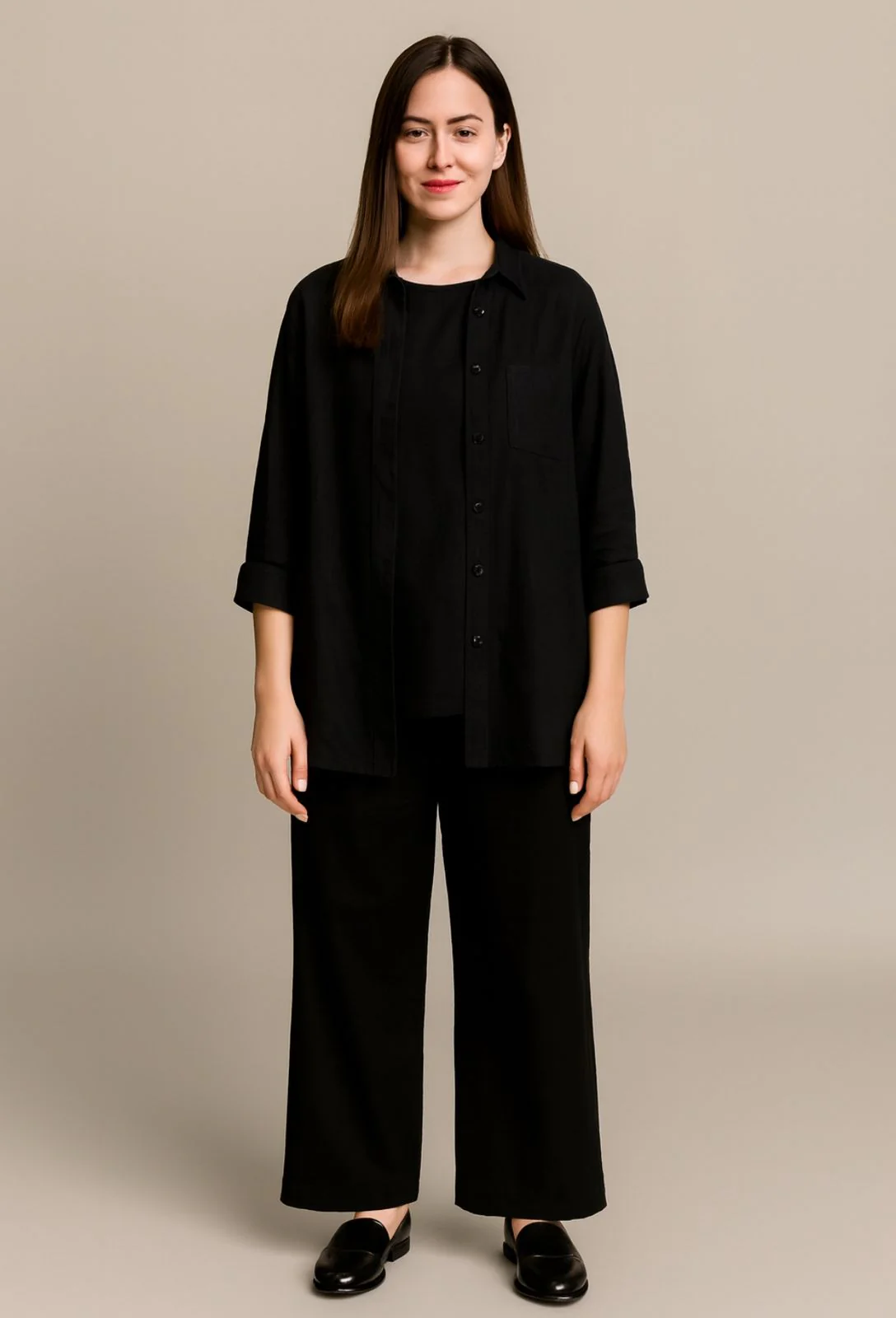 Elegant Drape Three-Piece Linen set - Image 8
