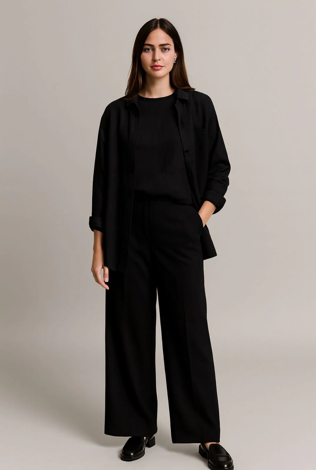 Elegant Drape Three-Piece Linen set - Image 9