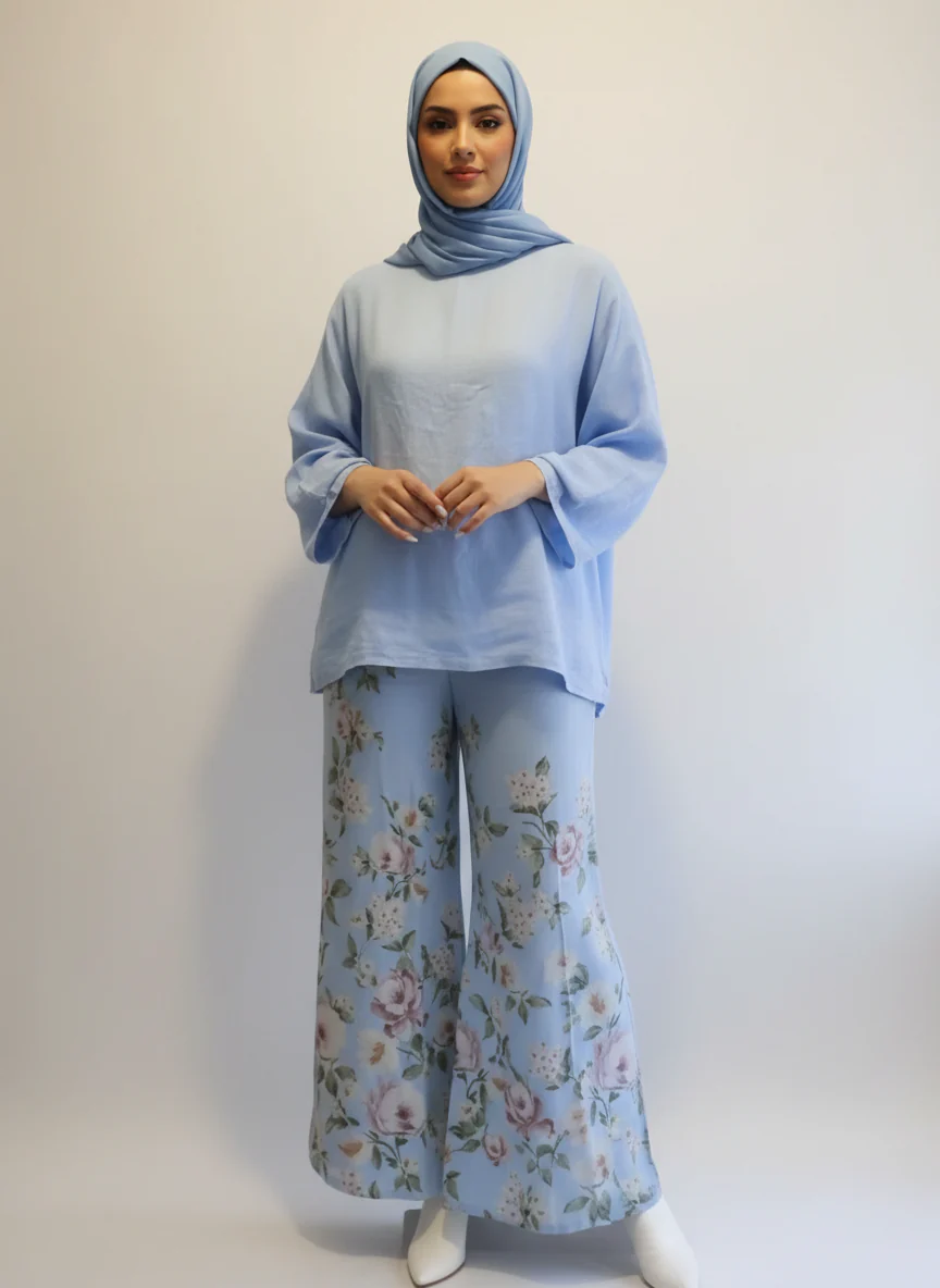 Floral Flow Lounge Set (printed linen) - Image 2