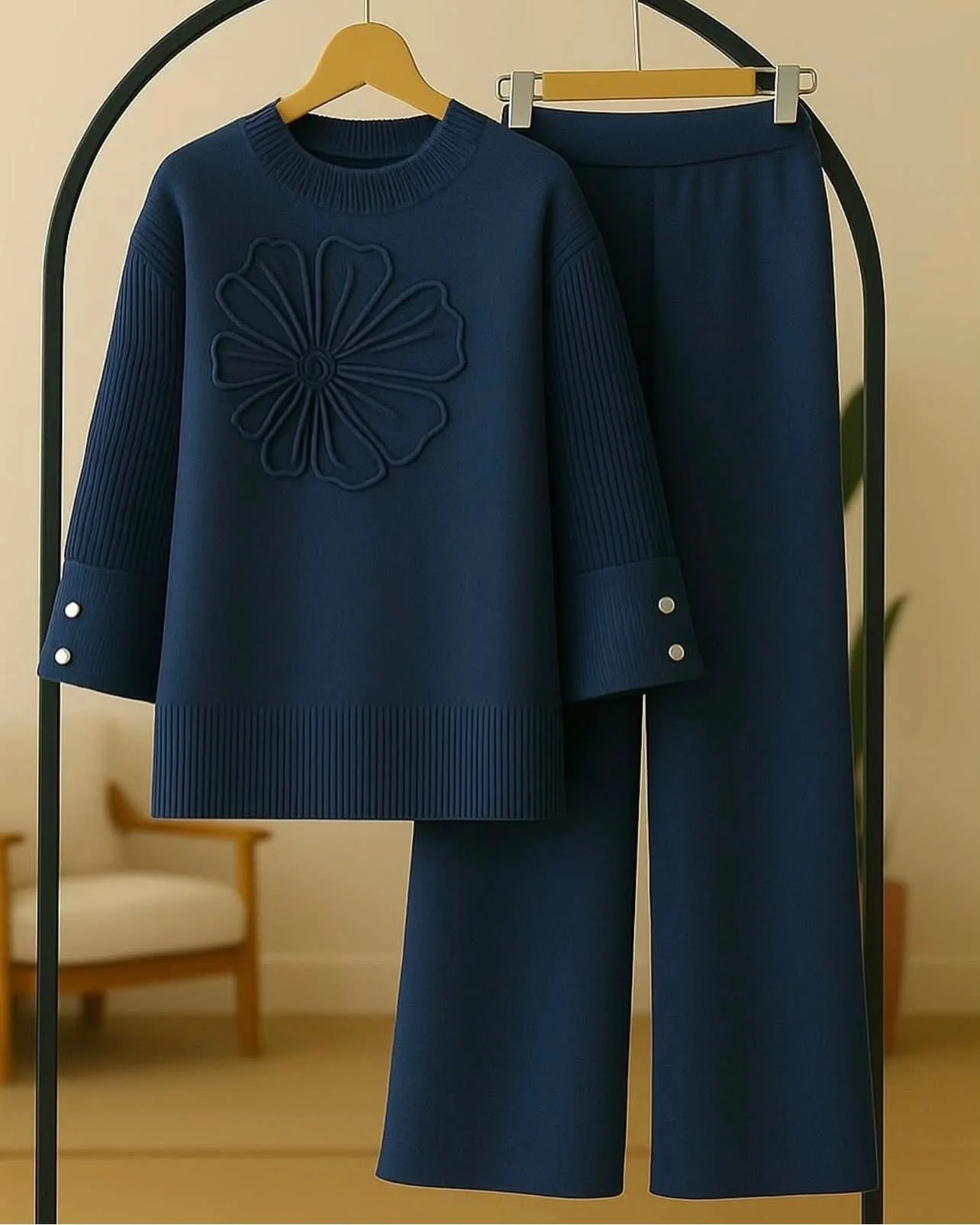 Floral Texture Two-Piece Set - Image 3