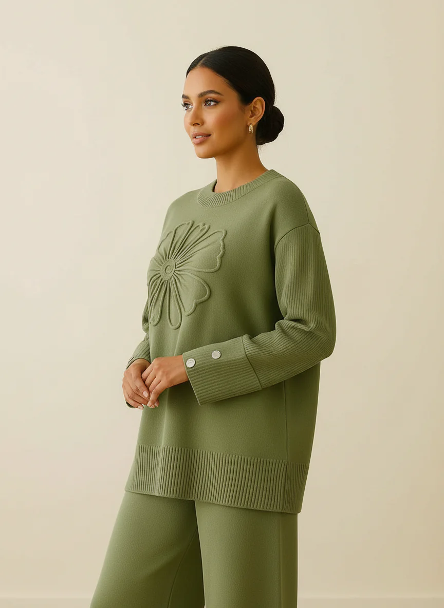 Floral Texture Two-Piece Set - Image 9