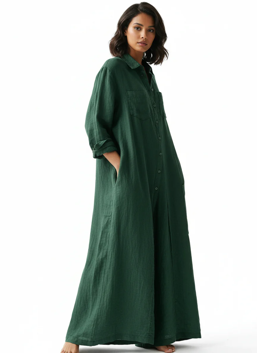 Linen Flow Maxi jumpsuit - Image 3