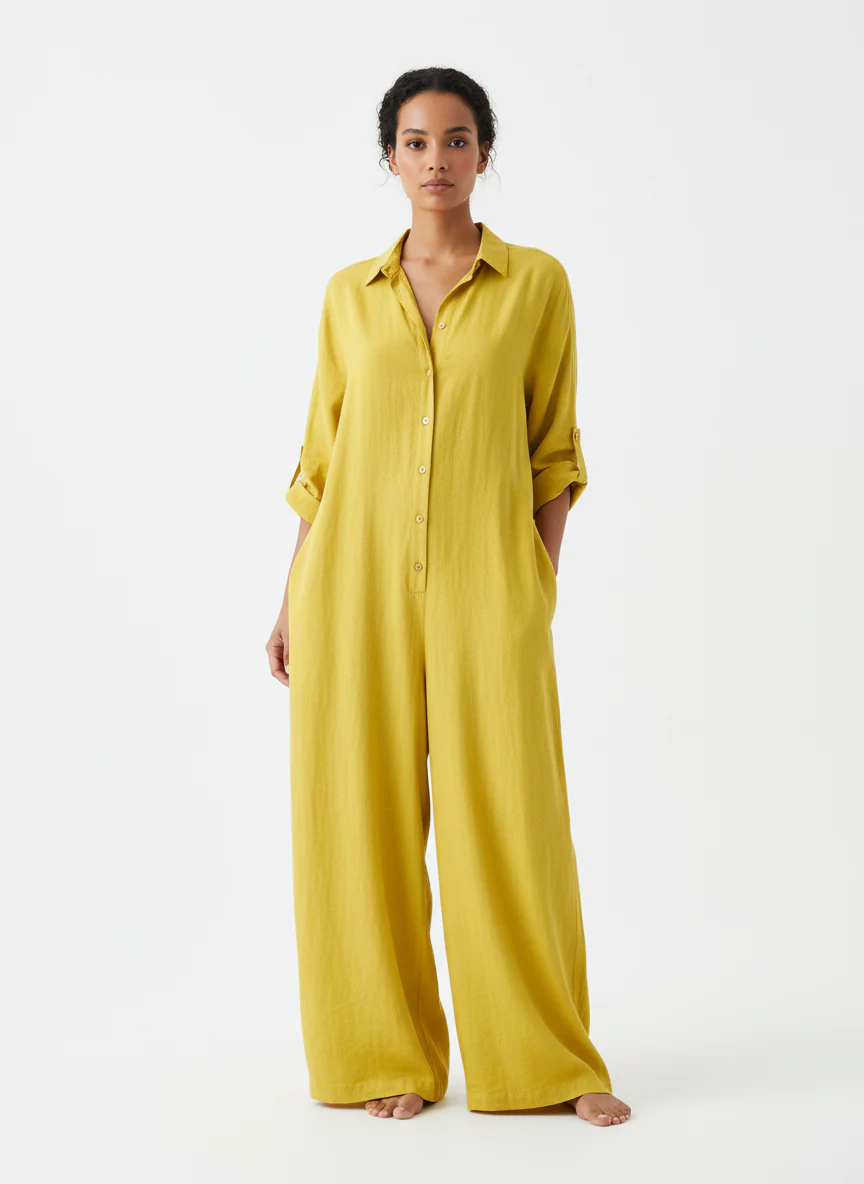 Linen Flow Maxi jumpsuit - Image 4