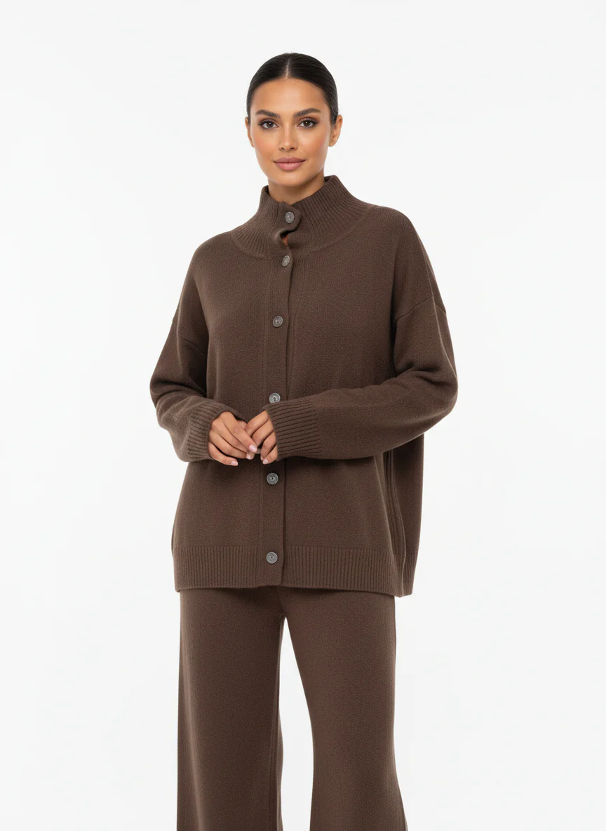 Luxury Buttoned Knit Co-Ord – 2 Pieces - Image 10