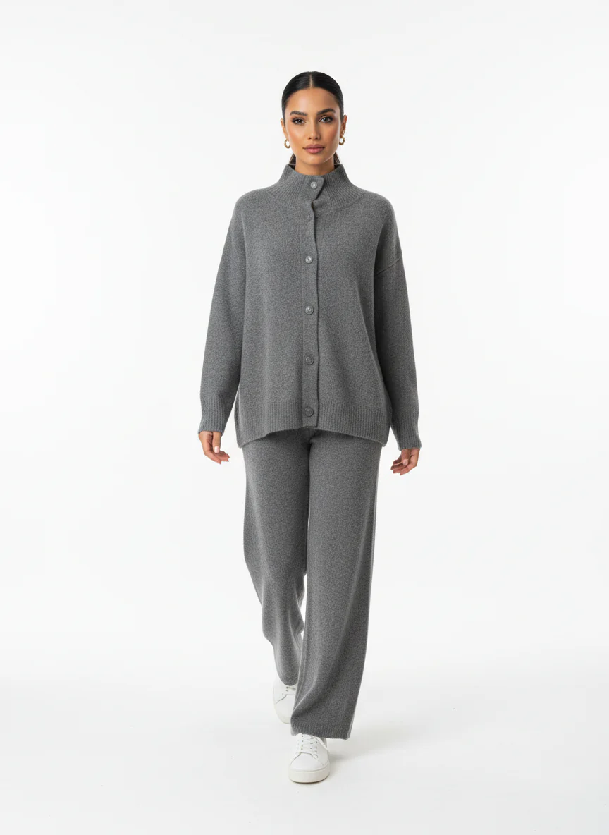 Luxury Buttoned Knit Co-Ord – 2 Pieces - Image 8