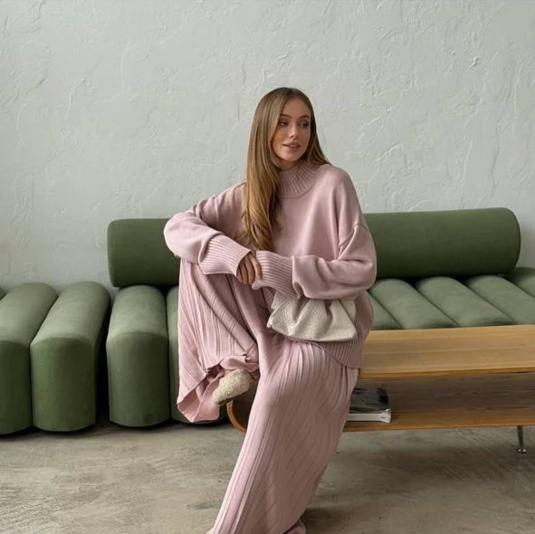 Oversized Knit Sweater Set  – 2 Pieces
