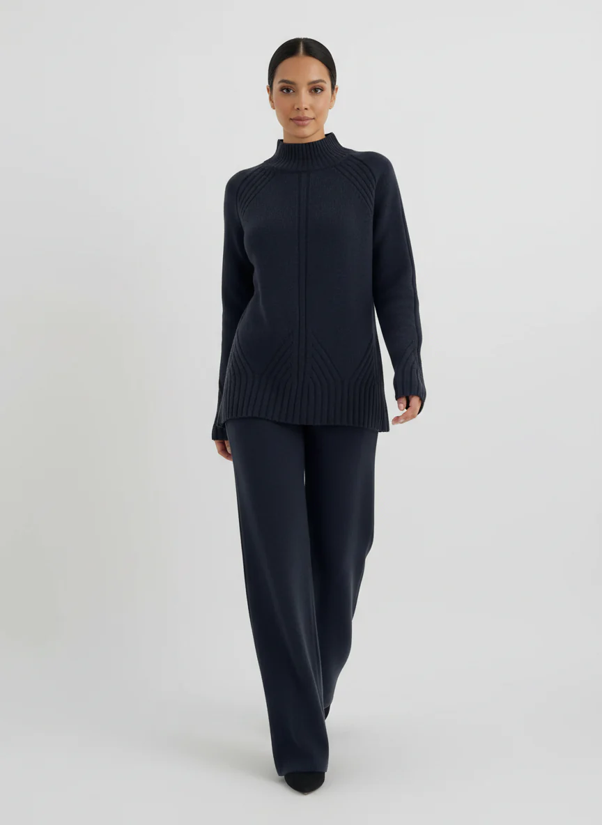 Ribbed Winter Knit Set – 2 Pieces