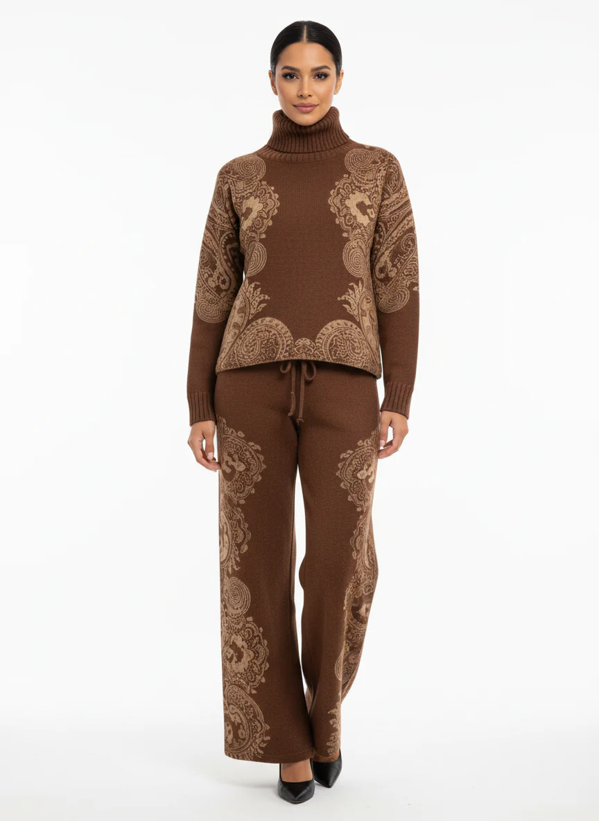 Royal Paisley Winter Knit Set Two Piece - Image 11