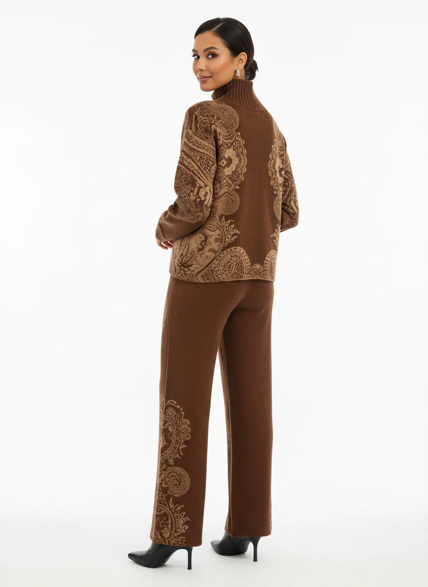 Royal Paisley Winter Knit Set Two Piece - Image 12