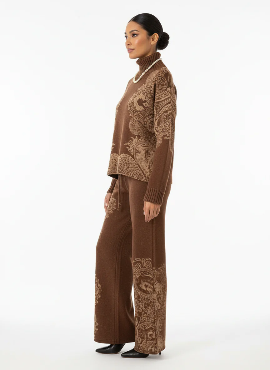 Royal Paisley Winter Knit Set Two Piece - Image 6