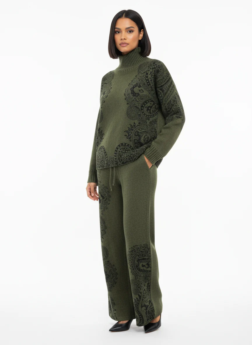 Royal Paisley Winter Knit Set Two Piece - Image 7