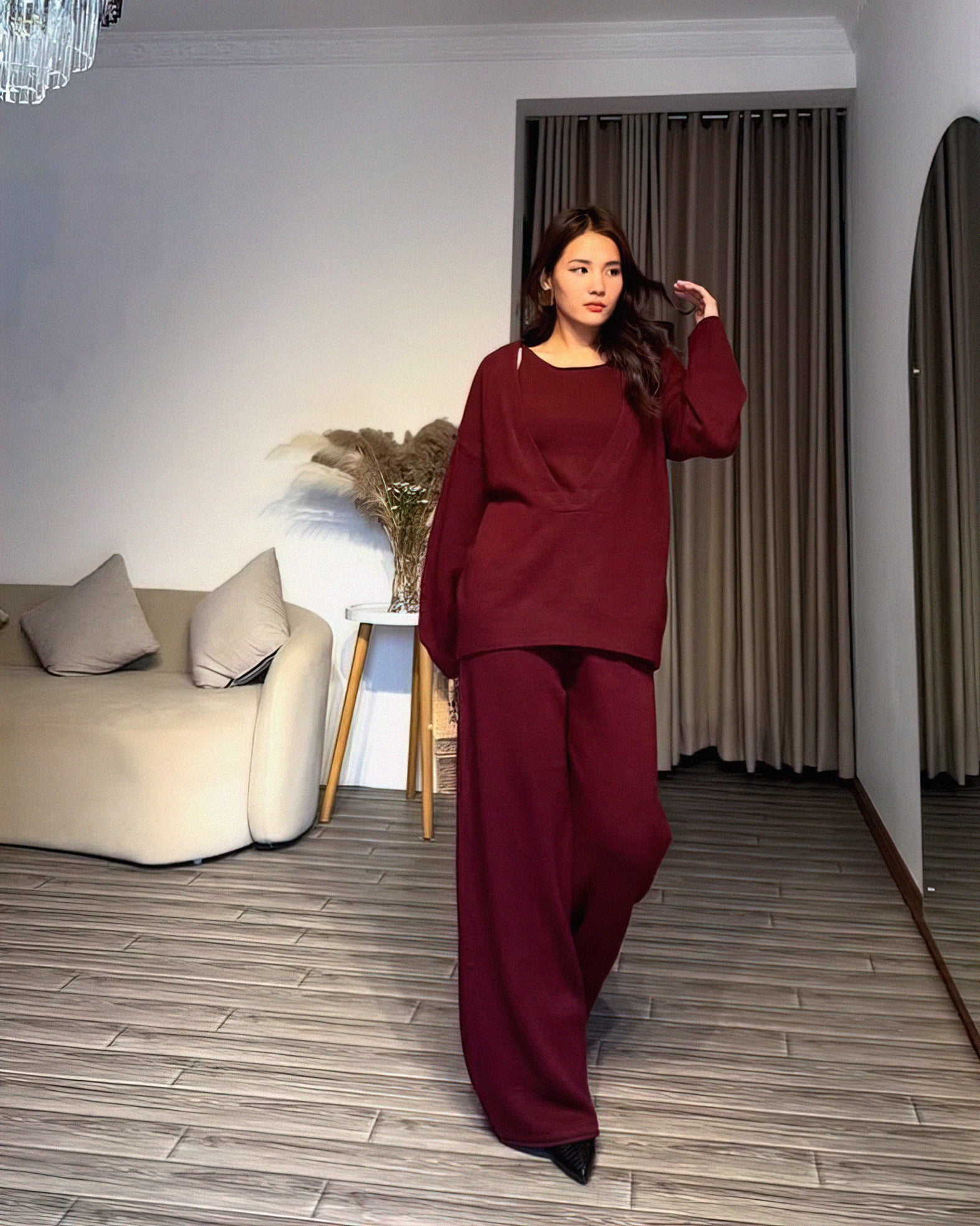 Sage Knit 3-Piece Relaxed Set - Image 2