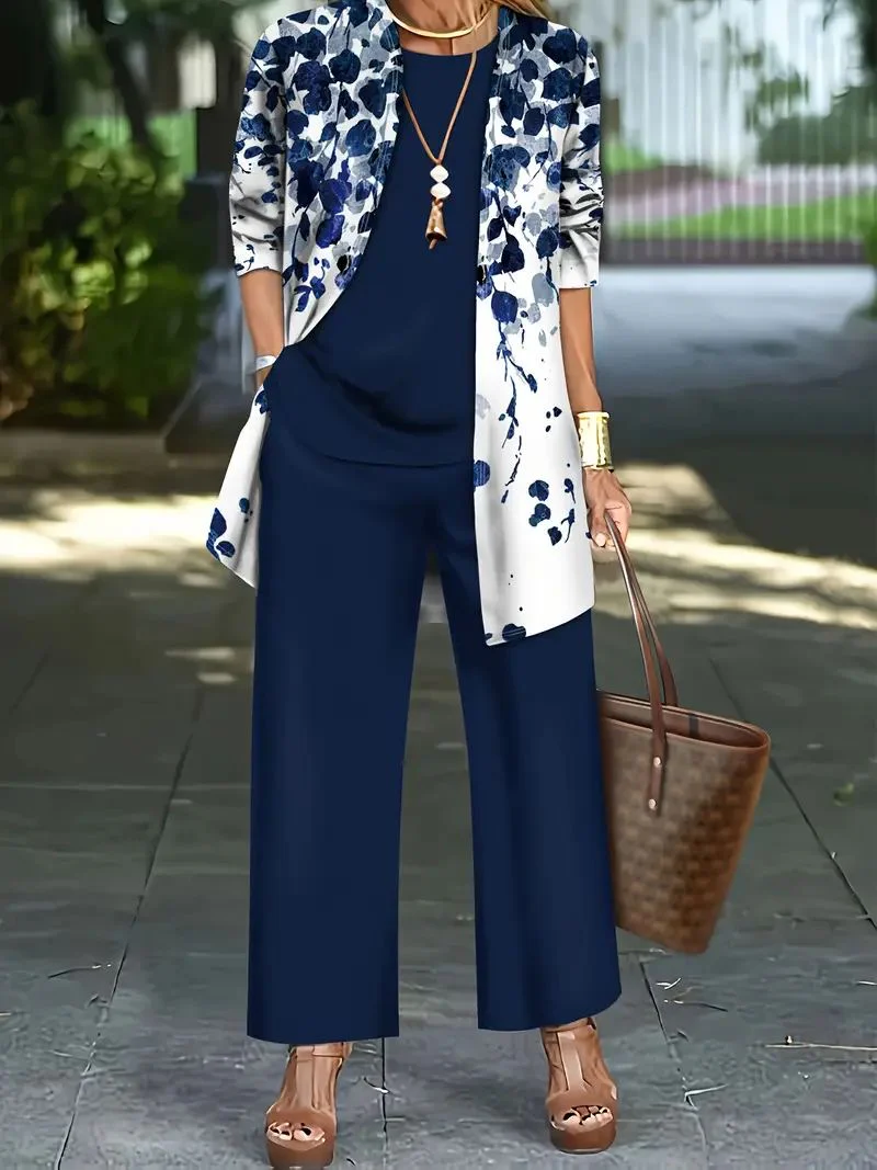 Signature Floral 3-Piece Ensemble set - Image 3