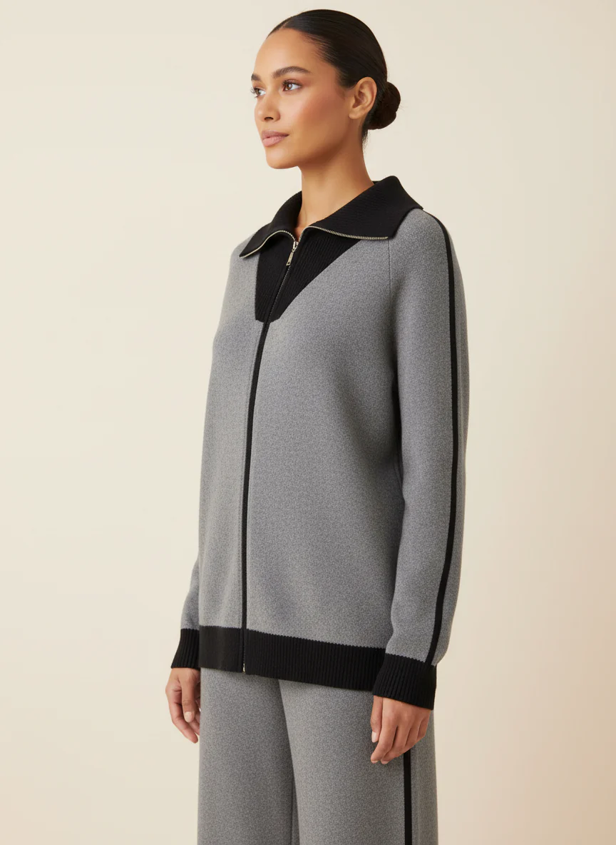Two-Tone Zip Lounge Set  – 2 Pieces - Image 7