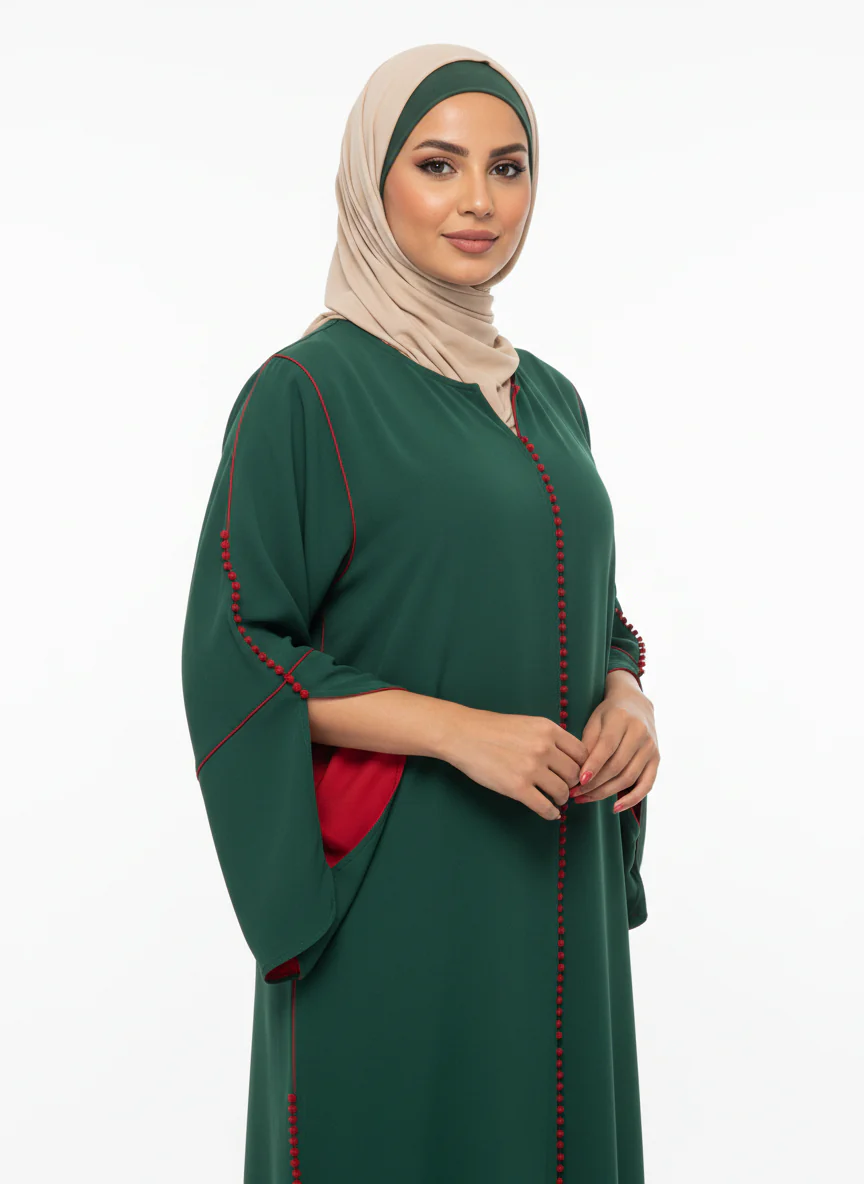 Velour Silk Crepe Abaya - Image 7